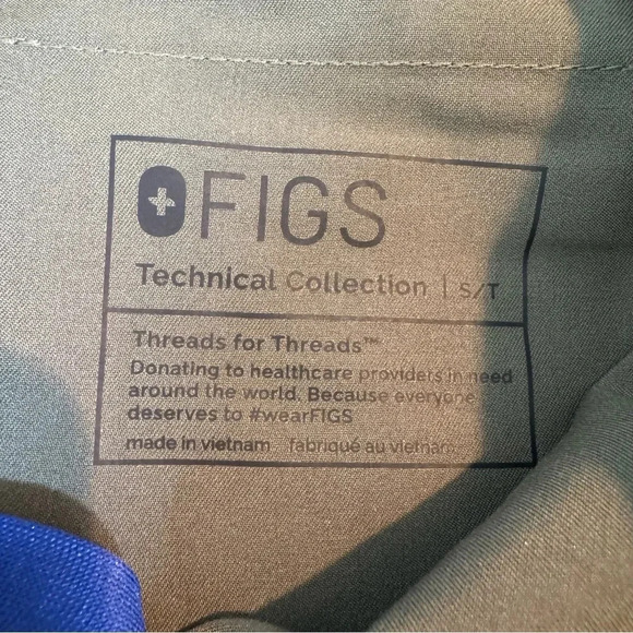 NEW Figs Axim Cargo Scrub Healthcare Uniform Drawstring Waist Pants Size S Tall - Picture 10 of 15